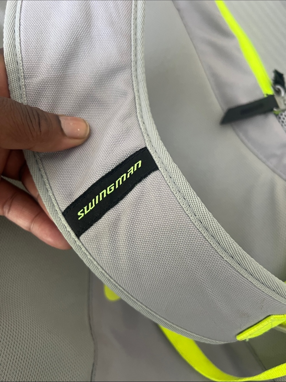 Nike Swingman Men’s Backpack in Neon Yellow and Light Gray (Baseball) - Picture 10 of 14